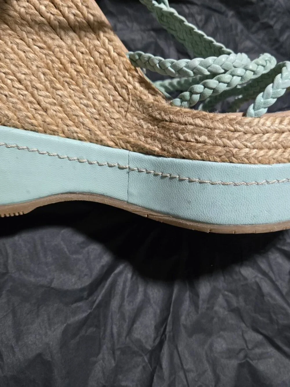Palomitas by Paloma Barceló Mint Braided Platform Espadrille Wedge Sandals EU 40 - Picture 7 of 16